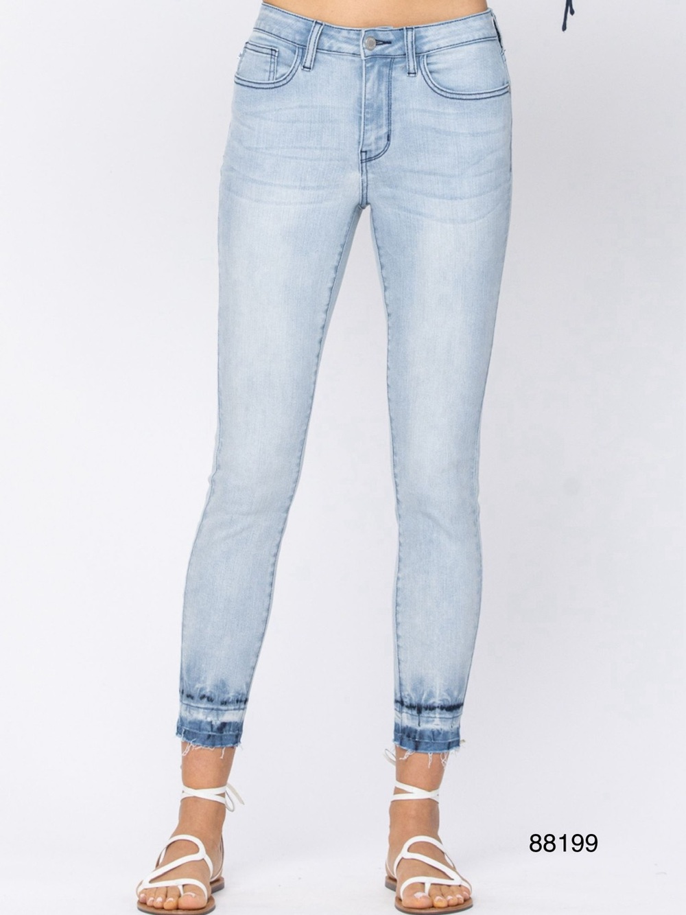 Judy Blue Light Wash Ankle Skinny Jeans